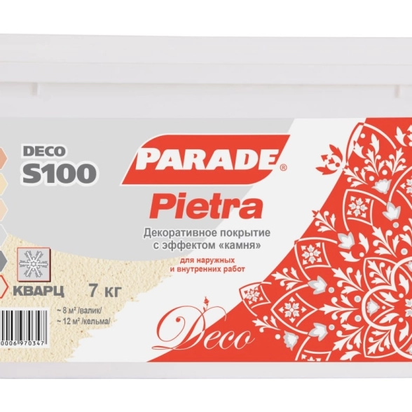 Штукатурка PARADE S100 кварц 7кг