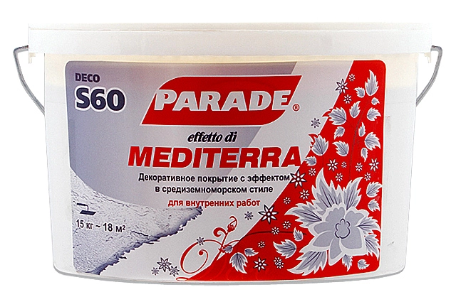 Декор.покр.Parade S60 Mediterra Бел 15кг