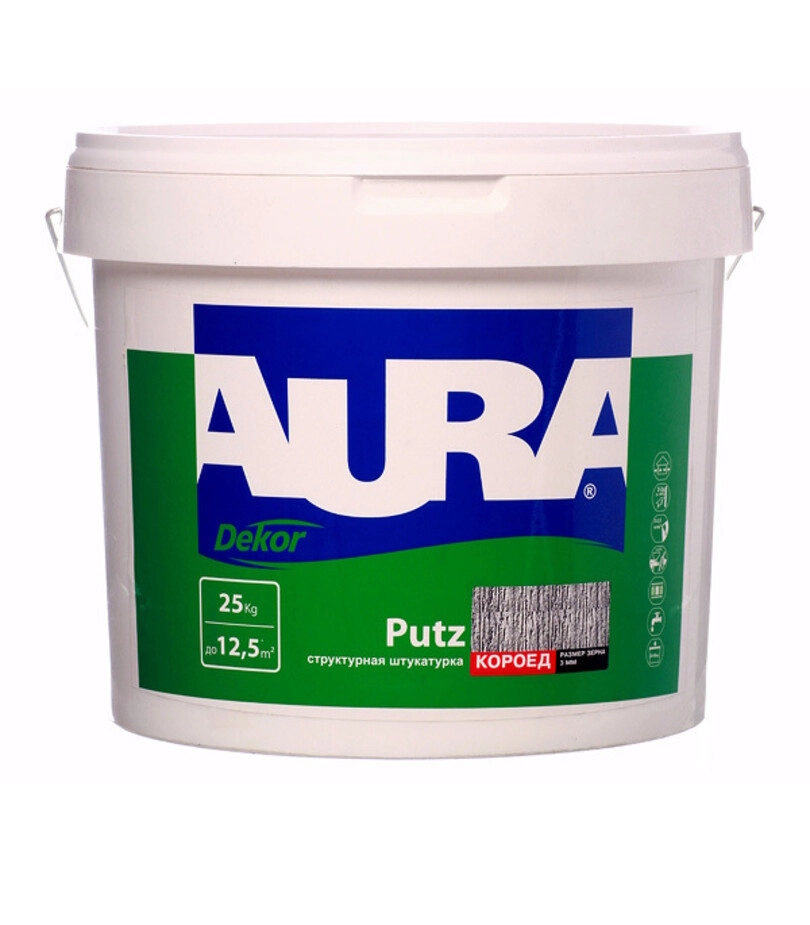 Декоративная штукатурка Aura Dekor Putz короед 3мм 25кг