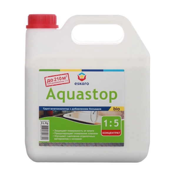 Грунт-концентрат Eskaro Aquastop Bio акриловый 3л
