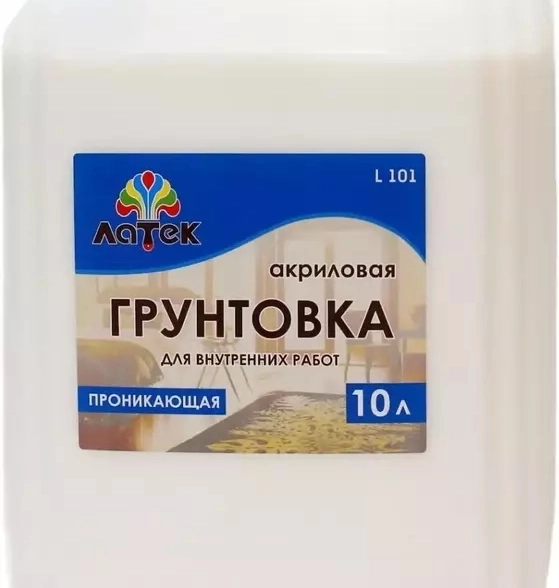 Грунтовка акрил. Латек Л101 вн/раб проник. 10л