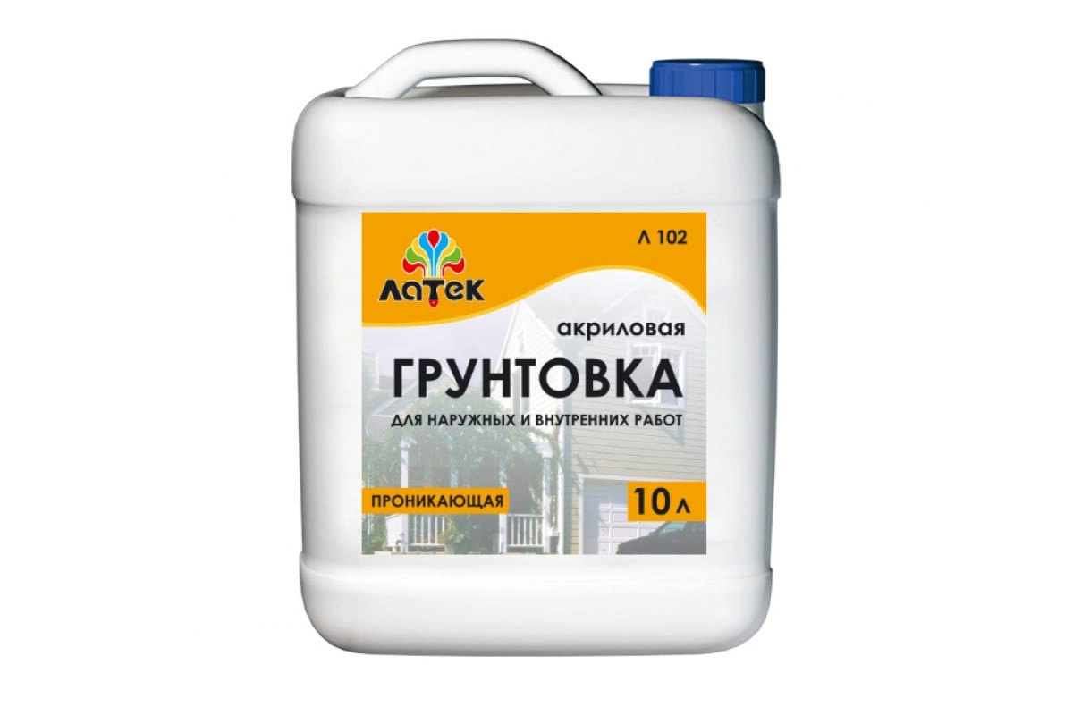 Грунтовка акрил. Латек Л102 вн/нар/раб проник. 10л