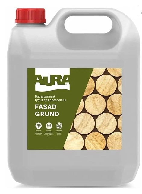 Грунтовка биозащитная д/дер. Aura Fasad Grund 3л