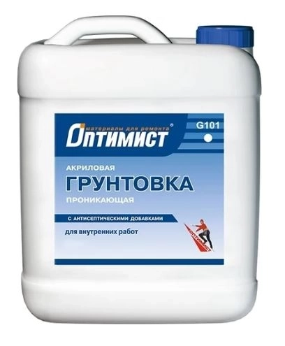 СО Грунтовка Оптимист G101 акрил.с антисеп.доб.вн.раб 3л