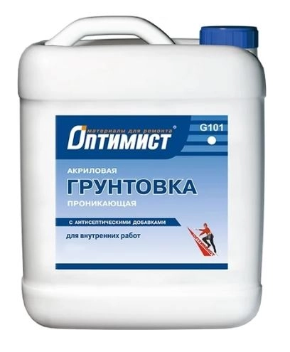 СО Грунтовка Оптимист G101 акрил.с антисеп.доб.вн.раб 3л