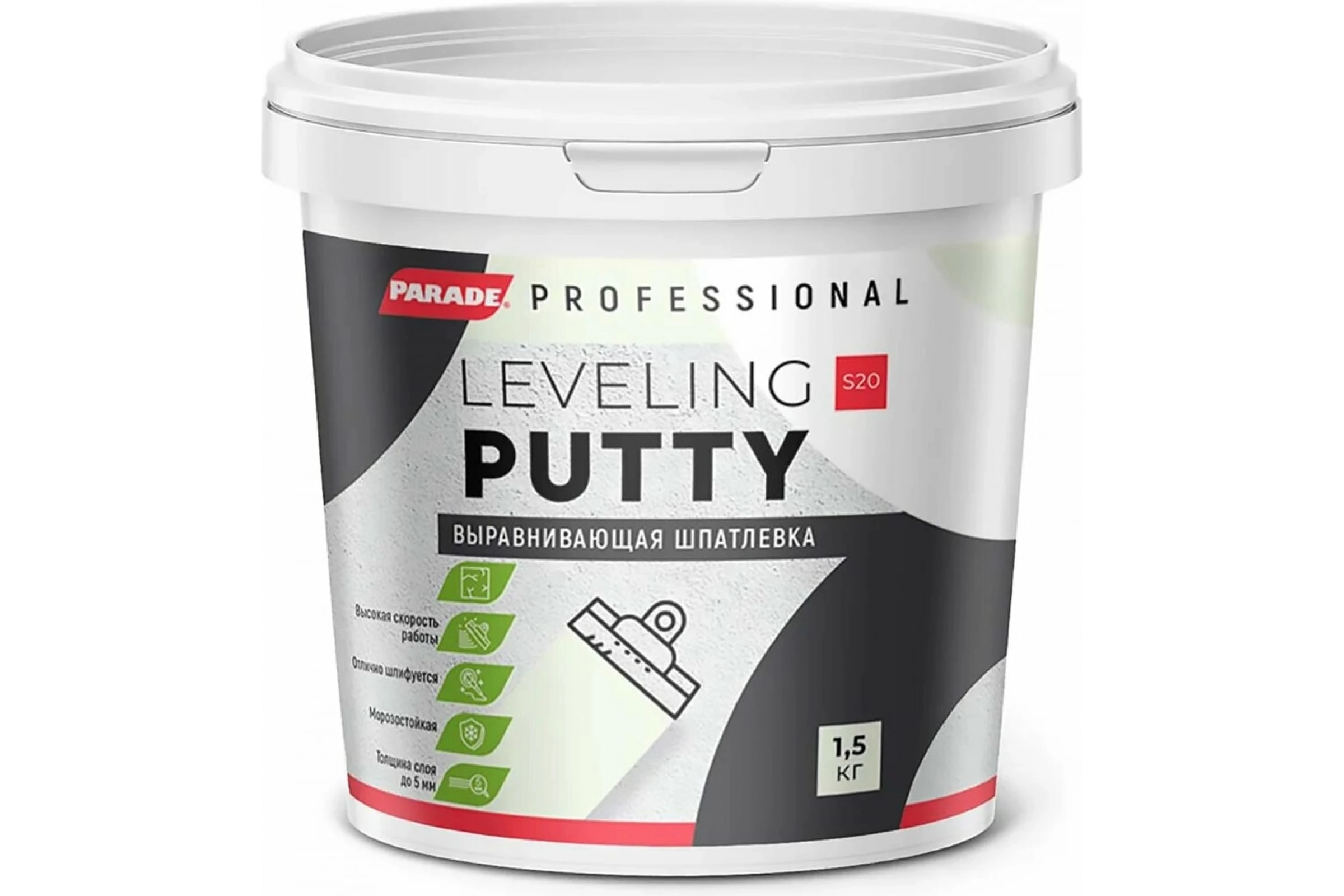 Шпатлевка акрил PARADE PROFESSIONAL S20 баз 1,5кг