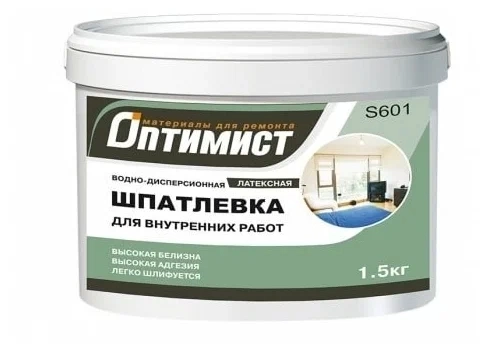 Шпатлевка Оптимист S601 д/вн/работ латекс 1,5кг