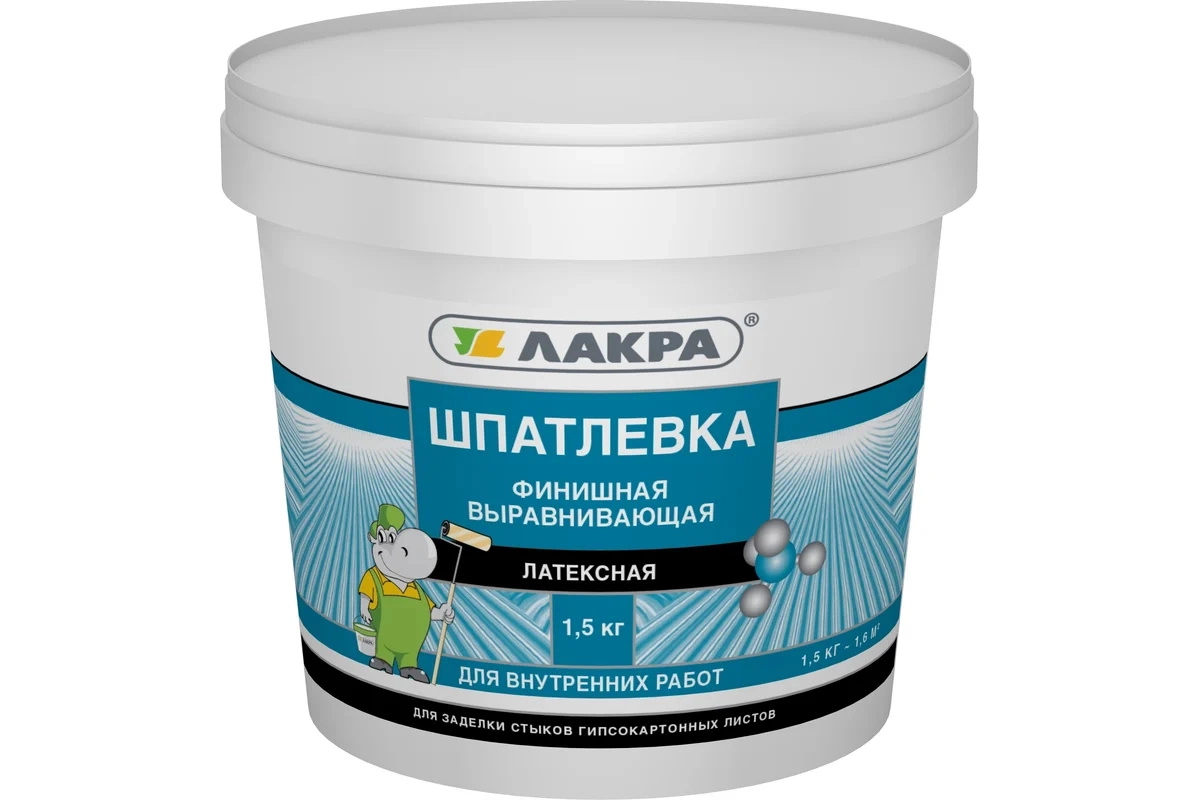 Шпатлевка Лакра латексная фин. выравн. 1,5кг-image-2