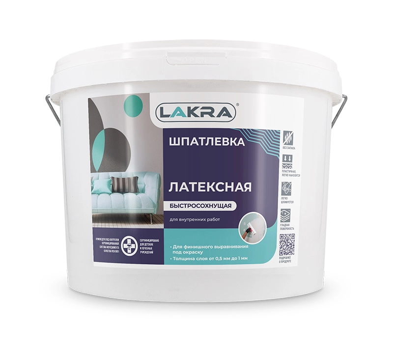 Шпатлевка Лакра латексная 1,5кг-image-1