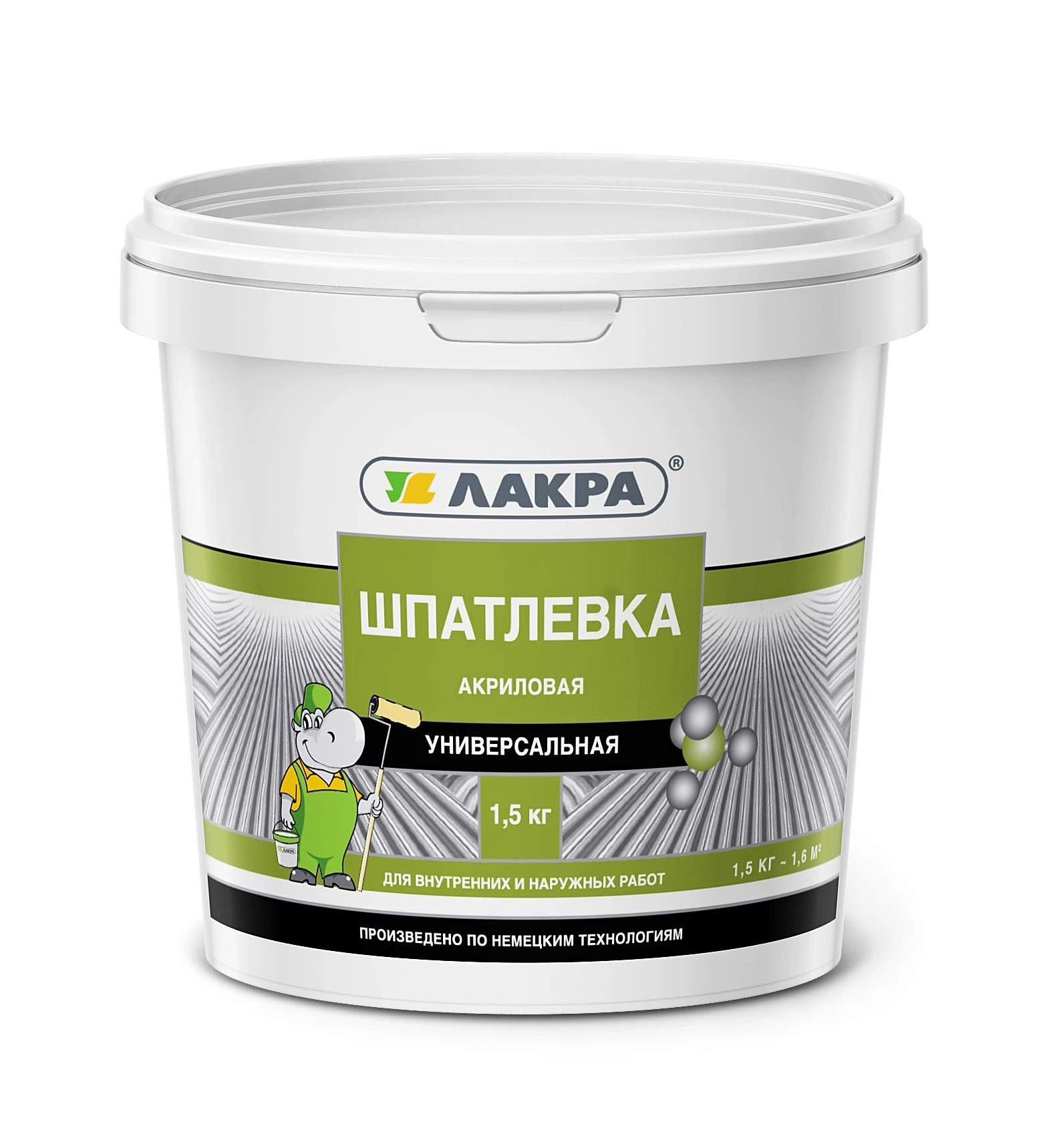 Шпатлевка акрил Лакра фасадная 1,5кг-image-1