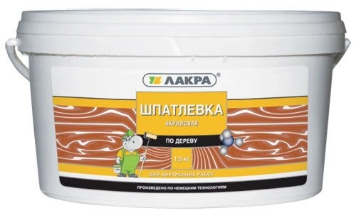 Шпатлевка Лакра по дереву Белый1.5кг