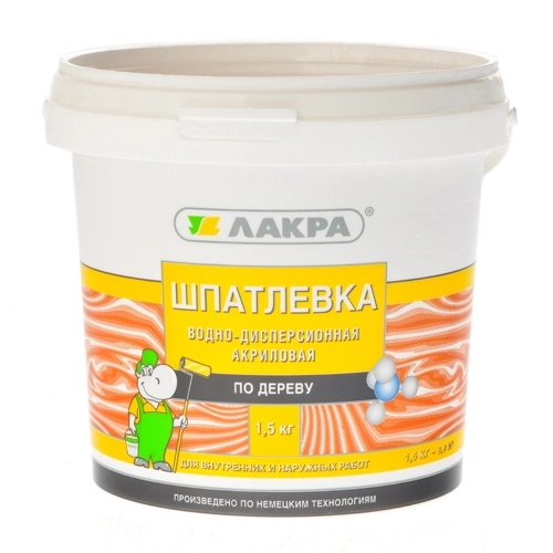 Шпатлевка Лакра по дереву Дуб 1.5кг