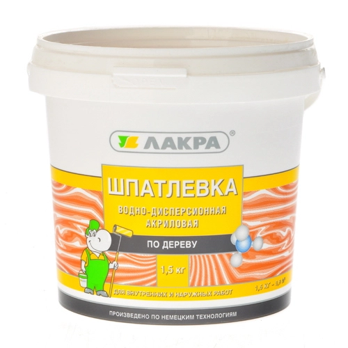 Шпатлевка Лакра по дереву Дуб 1.5кг