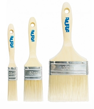 Кисть плоская "AURA" 75мм искусственная щетина