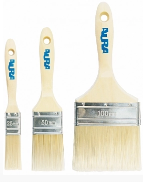 Кисть плоская "AURA" 75мм смешанная щетина